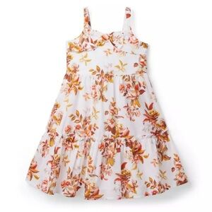 Janie and Jack Floral White and Orange Dress